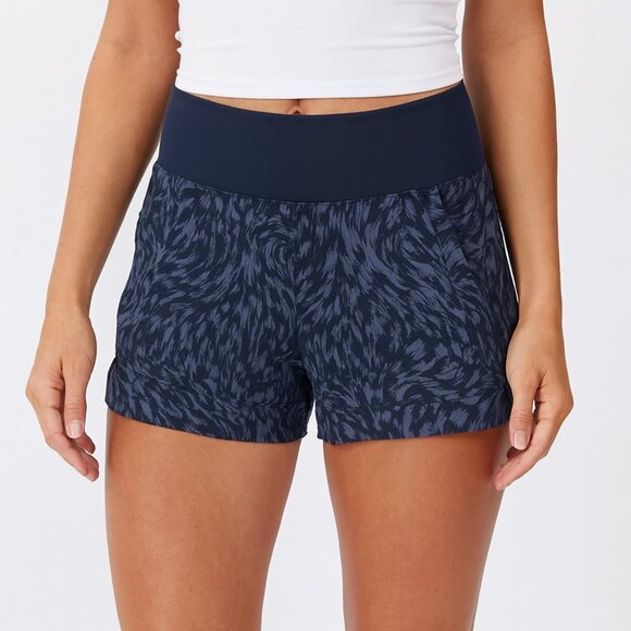 Athleta Pants - Athleta Navy and Black Patterned Athletic Shorts